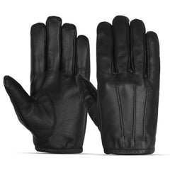 Men’s Leather Duty Cut Resistant Gloves – Police Search Duty and Motorcycle Riding Gloves (Cop-Kev)