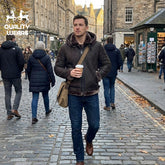 Men's B3 Bomber Aviator Flight Pilot RAF Fur Shearling Sheepskin Leather Jacket (Aviator-BP)