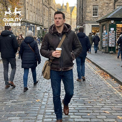 Men's B3 Bomber Aviator Flight Pilot RAF Fur Shearling Sheepskin Leather Jacket (Aviator-BP)