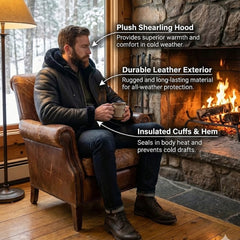 Men's B3 Bomber Aviator Flight Pilot RAF Fur Shearling Sheepskin Leather Jacket (Aviator-BC)