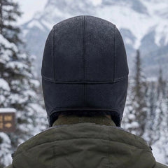 Authentic Unisex Real Sheepskin Shearling Leather Trapper Hat with Fur – Warm Winter Aviator Ushanka hat (Base-B)