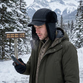 Authentic Unisex Real Sheepskin Shearling Leather Trapper Hat with Fur – Warm Winter Aviator Ushanka hat (Base-B)