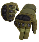 Motorcycle Gloves for Men, Touchscreen Cycling Gloves with Hard Knuckle for Outdoor Sport (Tac-Green)