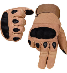 Motorcycle Gloves for Men, Touchscreen Cycling Gloves with Hard Knuckle for Outdoor Sport (Tac-Tan)