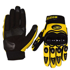 Motorcycle Gloves for Men, Touchscreen Cycling Gloves with Hard Knuckle for Outdoor Sport (Moto-Yellow)
