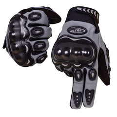 Motorcycle Gloves for Men, Touchscreen Cycling Gloves with Hard Knuckle for Outdoor Sport (Moto-Grey)