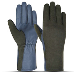 Aviator-G Gloves - Nomex Flight Multipurpose Black Leather Gloves for Men and Women