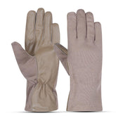 Aviator-T Gloves - Nomex Flight Multipurpose Black Leather Gloves for Men and Women