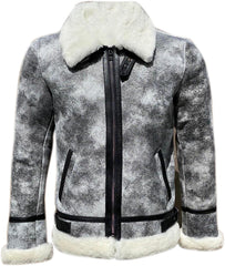 Men’s RAF Sheepskin Shearling Leather Jacket – Aviator Style with genuine Shearling Leather (Aviator-B3)