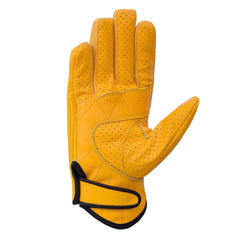 Men’s Leather Driving & Riding Gloves –Motorcycle Protective Knuckles, Perforated Gloves (Moto-L)