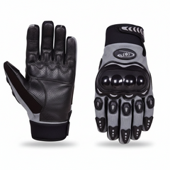 Motorcycle Gloves for Men, Touchscreen Cycling Gloves with Hard Knuckle for Outdoor Sport (Moto-Grey)