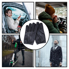 Men’s Genuine Leather Unlined Gloves – Police Patrol & Motorcycle Riding Gloves (Pol-Un)