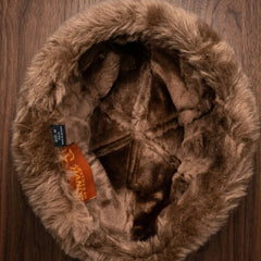Authentic Unisex Real Sheepskin Shearling Leather Beanie Hat with Fur – Warm Winter Aviator Ushanka hat (Beanie-Toscana)