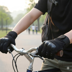 Men’s Motorcycle & Hunting Gloves – Synthetic Leather with Cut-Resistant Inner Protection (Tact-K)