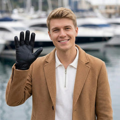 Men’s Genuine Leather Unlined Gloves – Police Patrol & Motorcycle Riding Gloves (Pol-Un)