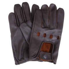Men's Classic Leather Chauffeur Gloves - Premium Soft Sheepskin Leather Gloves (Drive-X Model)