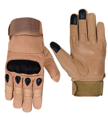 Motorcycle Gloves for Men, Touchscreen Cycling Gloves with Hard Knuckle for Outdoor Sport (Tac-Tan)