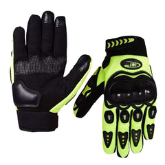 Motorcycle Gloves for Men, Touchscreen Cycling Gloves with Hard Knuckle for Outdoor Sport (Moto-Green)